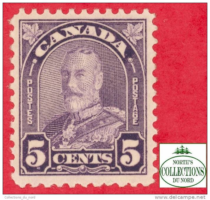 Canada # 169 Scott - Unitrade - Mint - 5 Cents - George V Arch/Leaf Issue - Dated: 1930-31 / Roi George V - Neufs