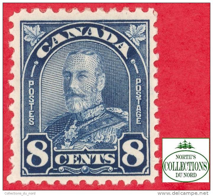 Canada # 171 Scott - Unitrade - Mint - 8 Cents - George V Arch/Leaf Issue - Dated: 1930-31 / Roi George V - Unused Stamps