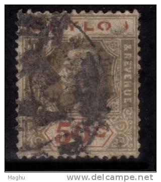 Ceylon Used 50c  KG V, As Scan - Ceylon (...-1947)