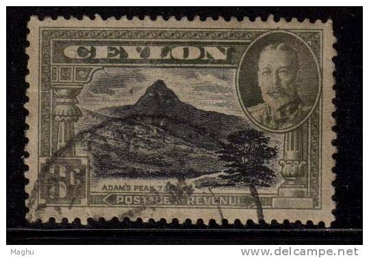 Ceylon Used 1935, 3c Adams Peak, , KG V, - Ceylon (...-1947)