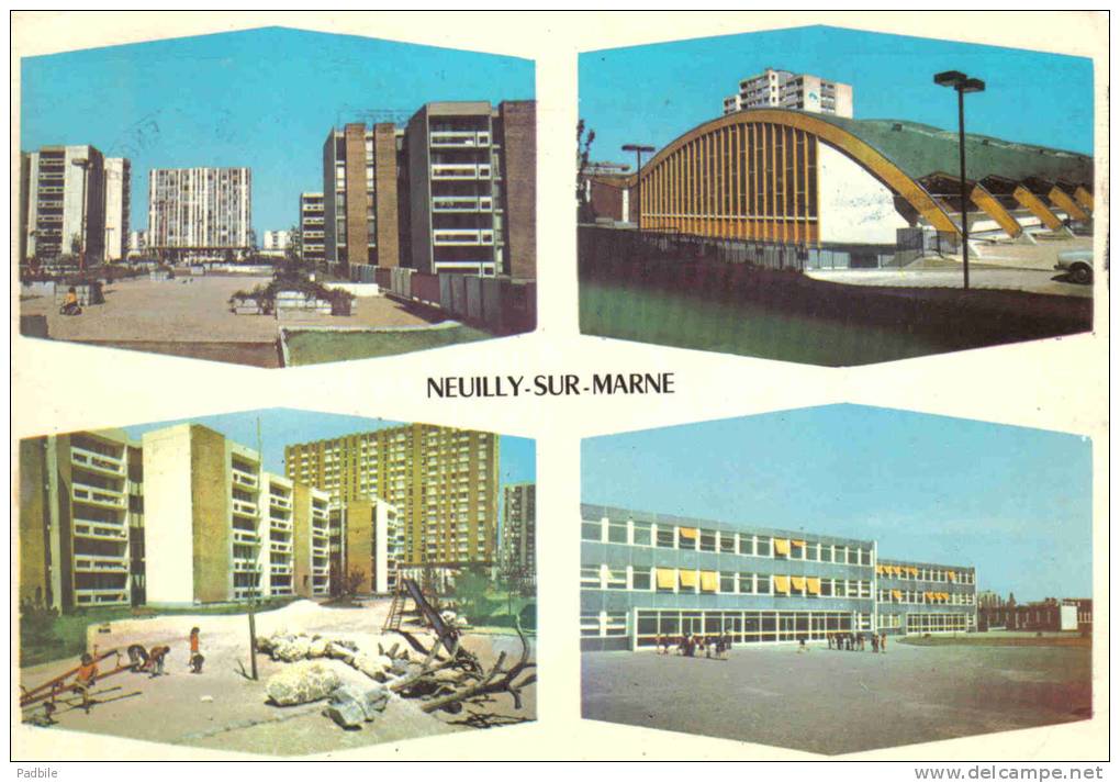 Carte Postale 93. Neuilly-sur-Marne  Cité HLM Des Fauvettes Très Beau Plan - Neuilly Sur Marne