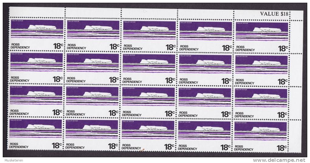 Ross Dependency 1972 Mi. 9-14 Antarktis Airfield Schackleton Hut Scott-Camp Iceberg Supply Ship 6x 20-blocks MNH** - Ungebraucht