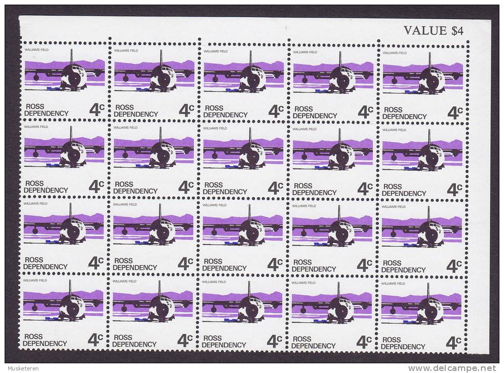 Ross Dependency 1972 Mi. 9-14 Antarktis Airfield Schackleton Hut Scott-Camp Iceberg Supply Ship 6x 20-blocks MNH** - Ungebraucht