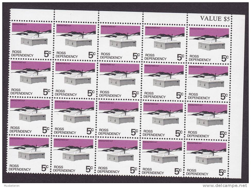 Ross Dependency 1972 Mi. 9-14 Antarktis Airfield Schackleton Hut Scott-Camp Iceberg Supply Ship 6x 20-blocks MNH** - Ungebraucht