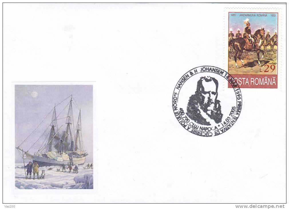 FRIDTJOF NANSEN, Was A Norwegian EXPLORER, SCIENTIST,DIPLOMAT,2005 SPECIAL COMMEMORATIVE COVER ROMANIA. - Erforscher