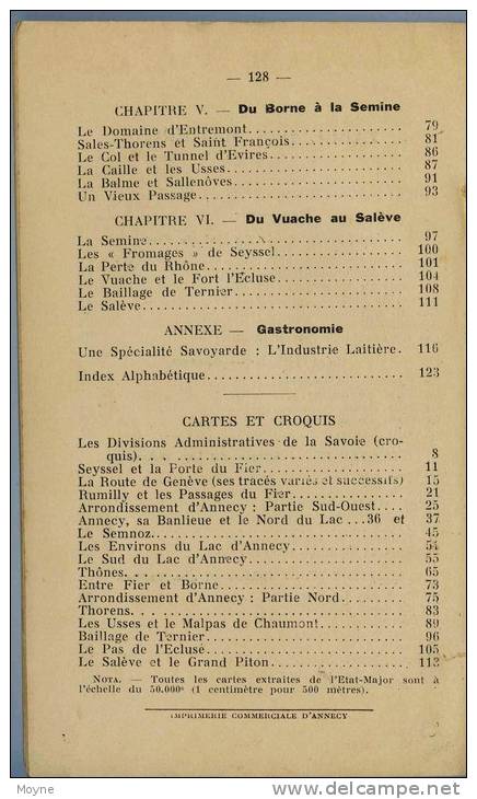 La Savoie -   Tome II  -  ARRONDISSEMENT D´ANNECY  - GENEVOIS - 1933 - Les Guides Touristiques Azur - Alpes - Pays-de-Savoie