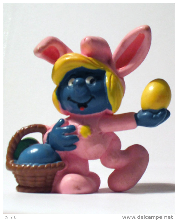 Puf002 Puffetta Coniglietto Pasquale / Bunny Suit Smurfette / Schtroumpfette Lapin De Pâques N°20497 - Otros & Sin Clasificación