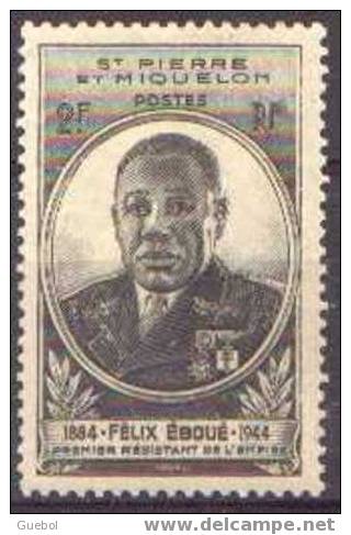 Détail De La Série - Gouverneur - Général Félix Eboué ** Saint Pierre Et Miquelon N° 323, - 1945 Gouverneur-Général Félix Éboué