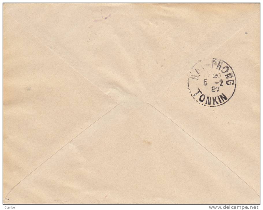 Belle Lettre Indochine LANS-SON 1927 Pour L'Allemagne Taxe, Haiphong Au Dos/d329 - Lettres & Documents