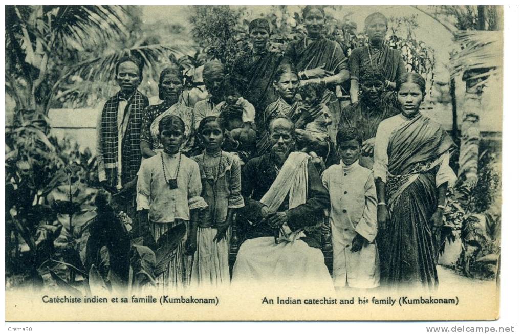 KUMBAKONAM - Catéchisme, Indien Et Sa Famille - Indien