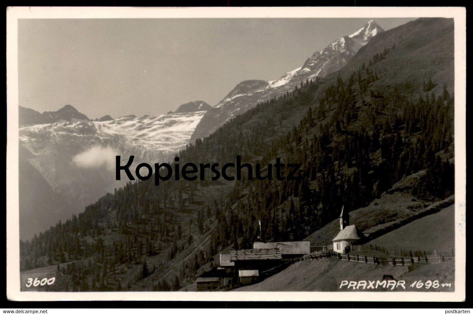 ALTE POSTKARTE PRAXMAR 1937 LISENSER FERNER GLETSCHER Bei St. Sigmund Sellrain Glacier Cpa Postcard Ansichtskarte AK - Sellrein