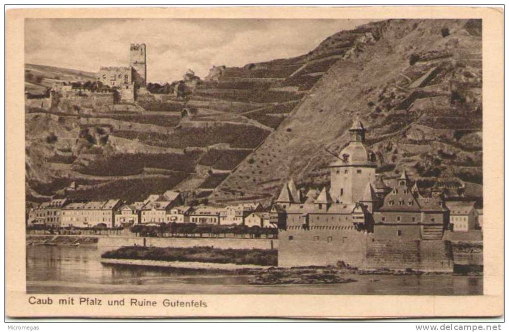 Caub Mit Pfalz Und Ruine Gutenfels - Kaub