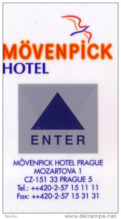 TCHEQUIE CLE HOTEL KEY MOVENPICK PRAHA PRAGUE SUPERBE - Hotel Key Cards