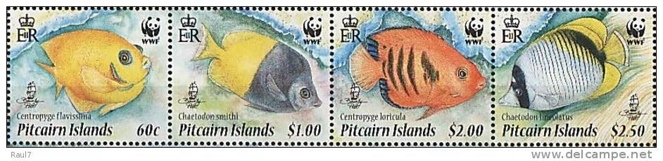 PITCAIRN 2010 - Faune Menacé WWF Poissons Anges - 4v Neuf*** (MNH) - Pitcairn