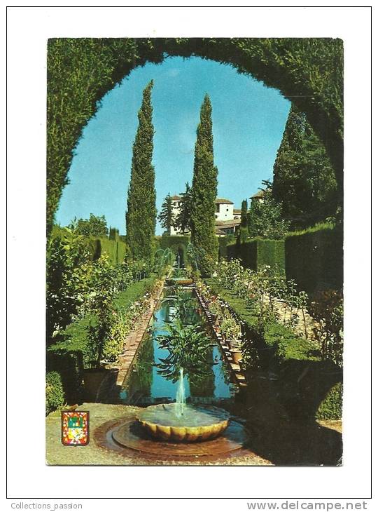 Cp, Espagne, Malaga, Generalisfe, Jardins - Granada
