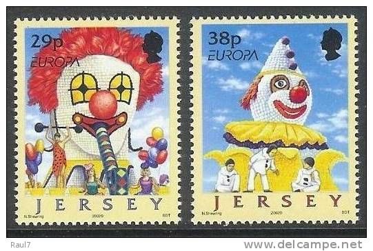 EUROPA 2002 - JERSEY -  NEUF ** (MNH) // Le Cirque, Clowns - 2002