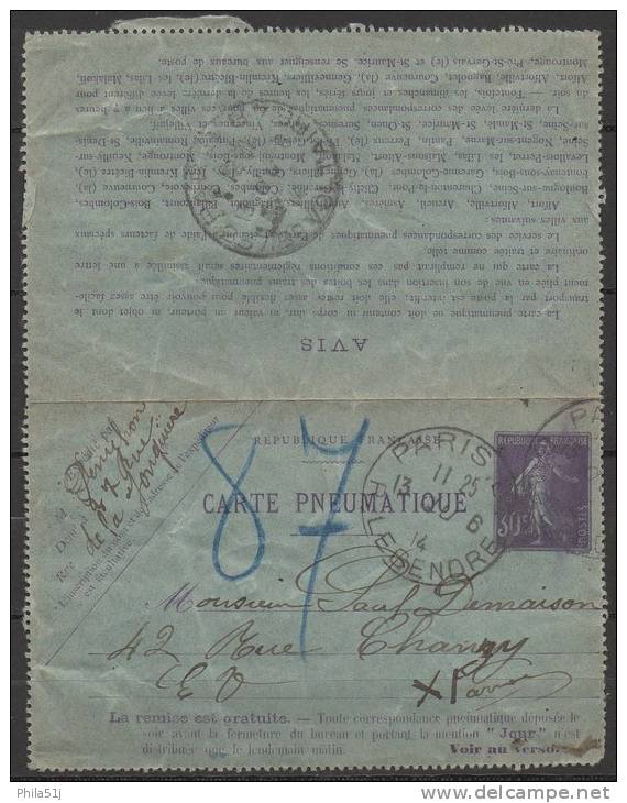 FRANCE  1911:_CLPP5_VOIR SCAN - Pneumatiques