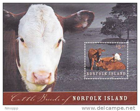 Norfolk Island-2009 Cattle Beef Souvenir Sheet MNH - Norfolkinsel