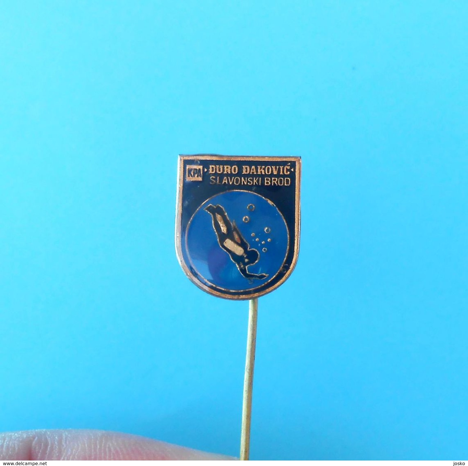 DIVING CLUB DAKOVIIC - Croatian Old Pin Badge Scuba Dive Diver Plongee Tauchen Immersione Duiken Anstecknadel Distintivo - Diving