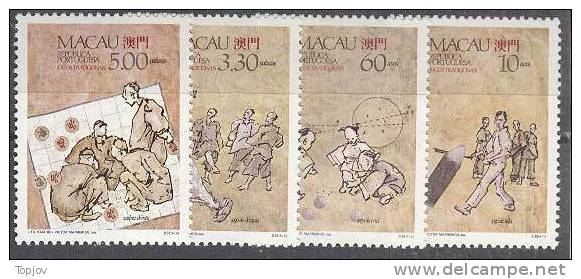 MACAU - TRADITIONAL GAMES -  1989 - Unused Stamps