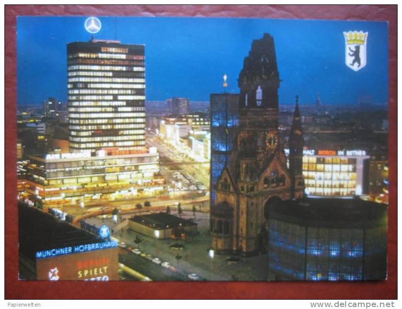 Berlin - Gedächtniskirche, Europa-Center Nachts - Charlottenburg