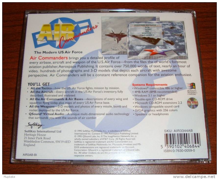 Air Commanders The Modern US Air Force Softkey Encyclopédie Sur Cd-Rom 1995 - Aviation