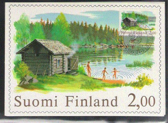 FINLANDE CARTE MAXIMUM  YVERT 775 SAUNA - Cartes-maximum (CM)