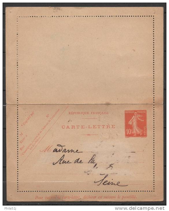 FRANCE  1904/44:_138 CL1_VOIR SCAN - Kaartbrieven