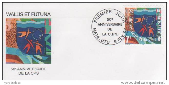 WALLIS ET FUTUNA FDC 50 ANS DE LA CPS 1997 - FDC