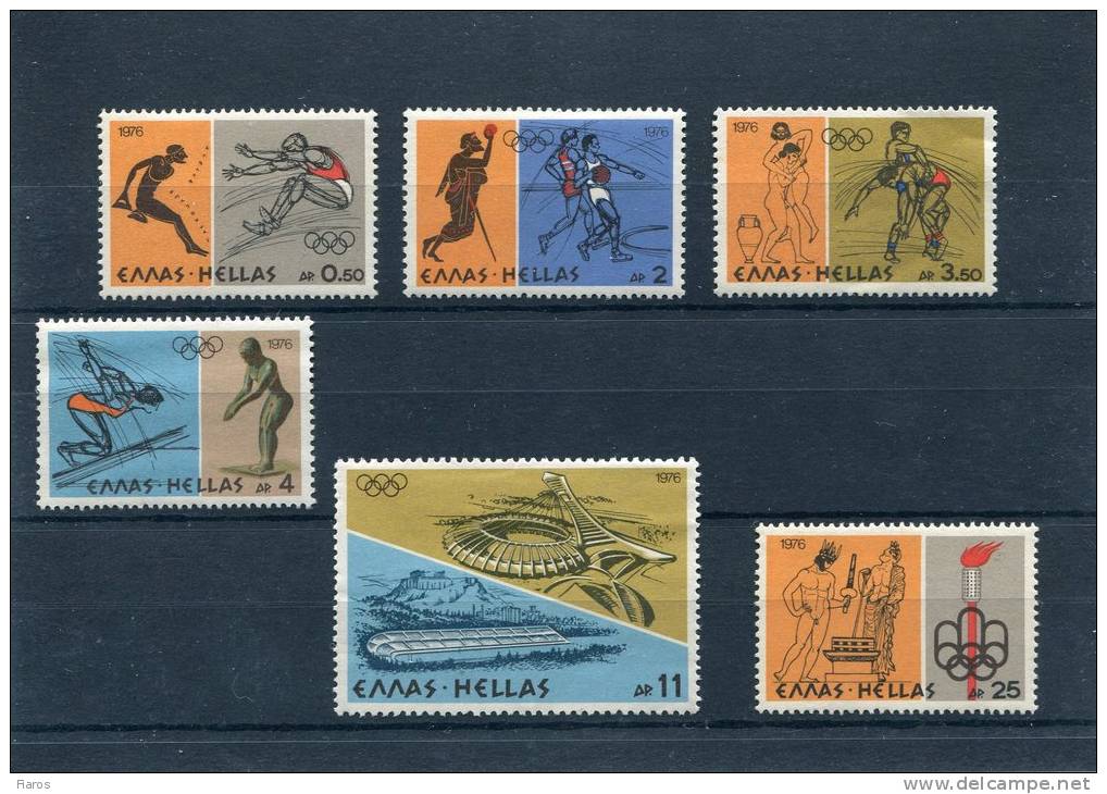 1976-Greece- "Montreal Olympic Games"- Complete Set MNH - Unused Stamps