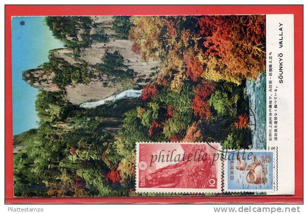 JAPON CARTE MAXIMUM SOUNKYO VALLEY DU 06/03/1959 DE KOBE COVER - Tarjetas – Máxima