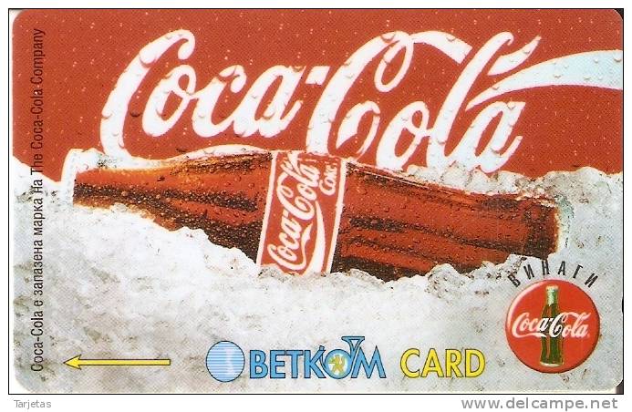 TARJETA DE BULGARIA DE LA COMPAÑIA COCA-COLA  BOTELLA   (COKE) - Publicidad