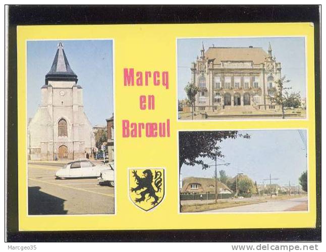 Souvenir De Marcq En Baroeul édit.la Cigogne 59.378.08 Multivue Blason Héraldique , Oblitération" Prospérité " - Marcq En Baroeul