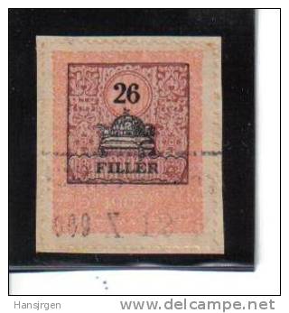 STE984  26 FILLER  UNGARN Hungary 1903 STEUERMARKEN Revenue Fiscaux Gestempelt - Fiscaux