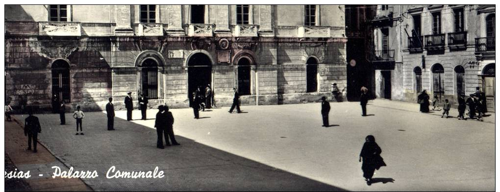 1956, Iglesias - Animata, Palazzo Comunale - Primi Colori / Italy, Sardegna, Iglesias - Town-hall - Iglesias