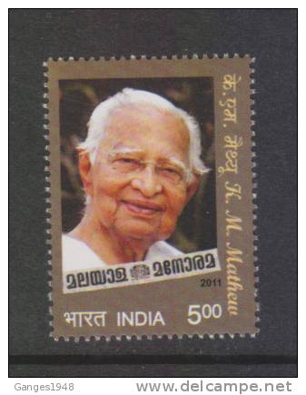 India 2011  K.M. MATHEW  # 26989 S Indien Inde - Neufs