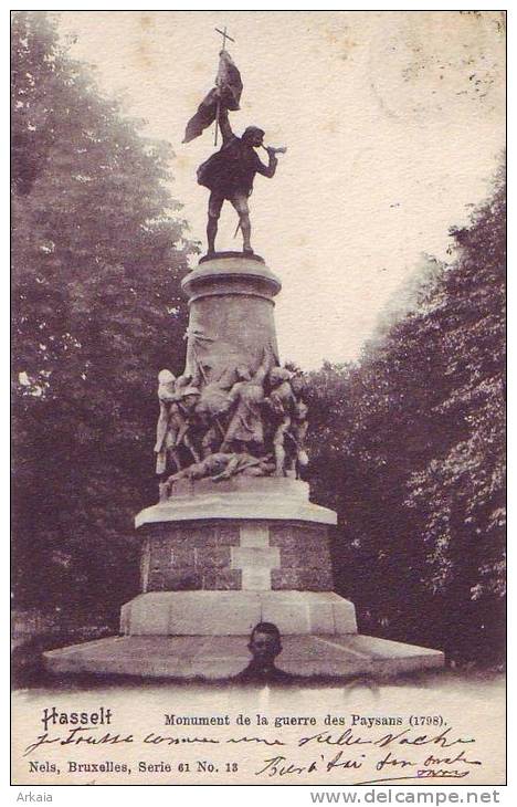 HASSELT = Monument De La Guerre Des Paysans (1798)  (Nels  Bxl  S.61  N° 13) 1908 - Hasselt