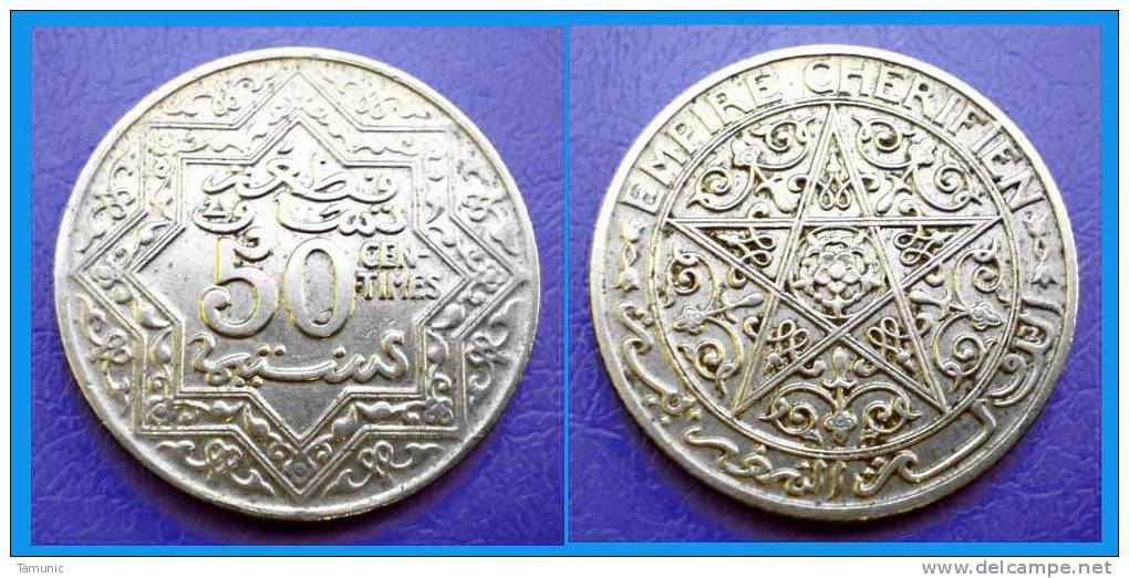 MOROCCO  50  Centimes  (1921 Pa )  - YUSUF - Marruecos