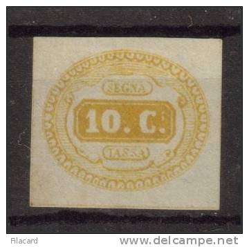 Italia Italy Italien Italie 1863 Segnatasse Cifra Ovale 10c - Strafport
