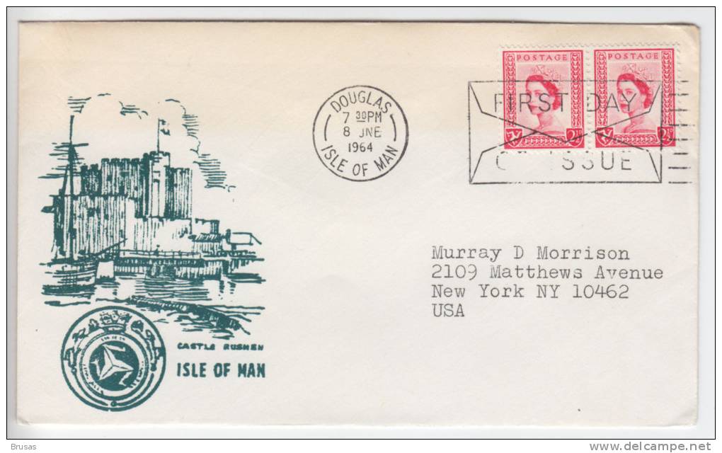 Isle Of Man 1964 - FDC With Mi 2 - Isle Of Man