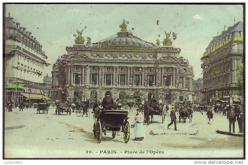 Novelty Postcard Of The "Opera House, Paris" With Applied 'glitter'.  C1915 - Other & Unclassified