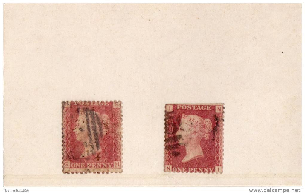 G-B... 1 PENNY ROUGE DENTELE TBE ( OBLITERE ) - Used Stamps
