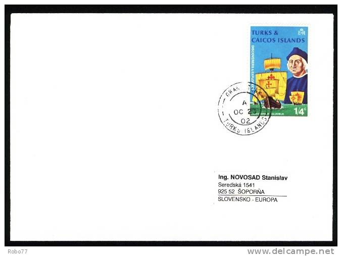 Turks &amp; Caicos Islands. Cover Sent To Slovakia.   (H143c002) - Turks & Caicos