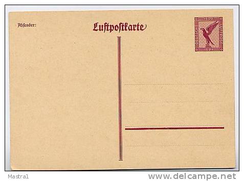 DR  P 168  Luftpost-Postkarte   **  1926  Kat. 20,00 € - Postkarten