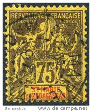 Ste. Marie De Madagascar #12 Used 75c From 1894 - Oblitérés