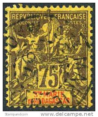 Ste. Marie De Madagascar #12 Used 75c From 1894 - Used Stamps