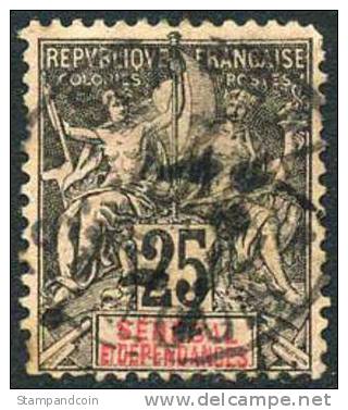 Senegal #45 Used 25c From 1892 - Gebraucht