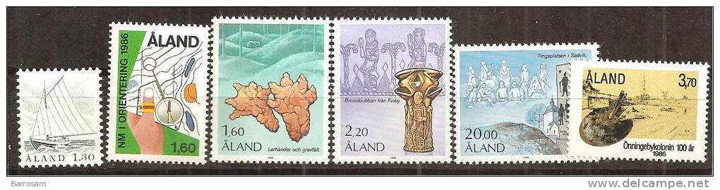 Aland1986: Michel 14-19mnh** Complete Year - Anatre