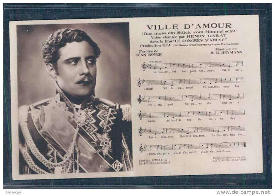 Musique, Partition De Musique, Ville D' Amour, - Music