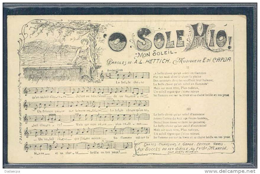 Musique, Partition De Musique, O Sole Mio, - Música